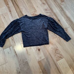 Free People We The Free Charcoal Velvet Top